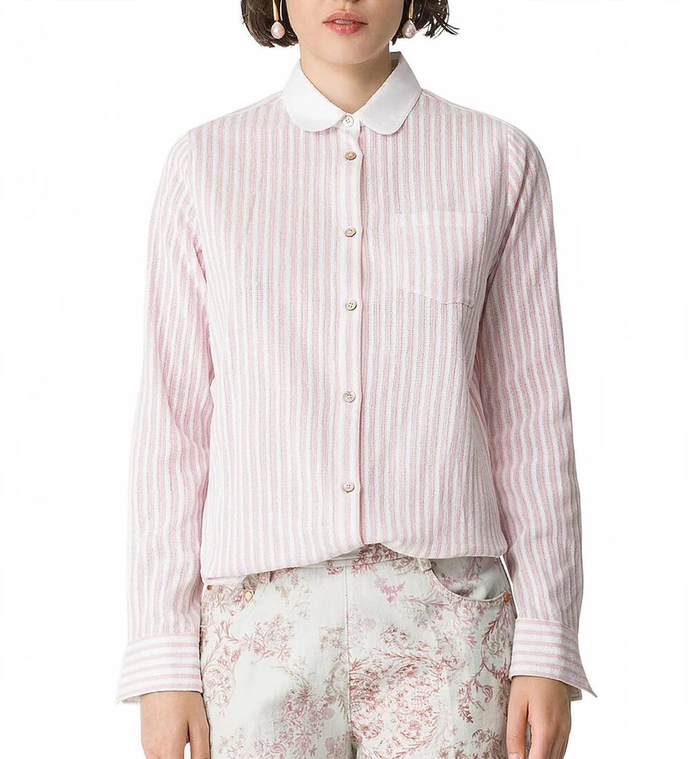 NEW FORTE FORTE english seam shirt in pink